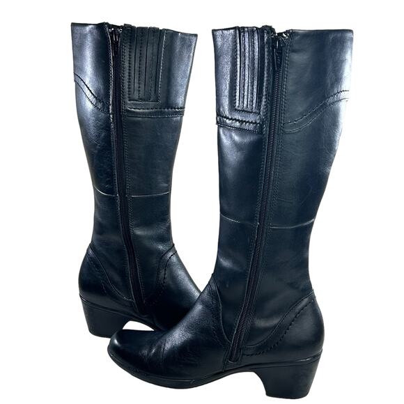 Clarks Black Heeled Boots - Picture 1 of 12